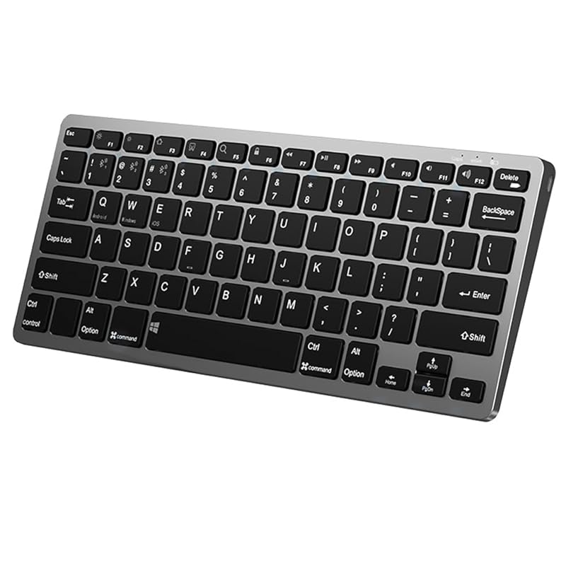 

[Multi-pairing/2.4GHz and Bluetooth5.0] Wireless keyboard Up to 4 devices at the same time compact type c rechargeable US arrangement Thin lightweight