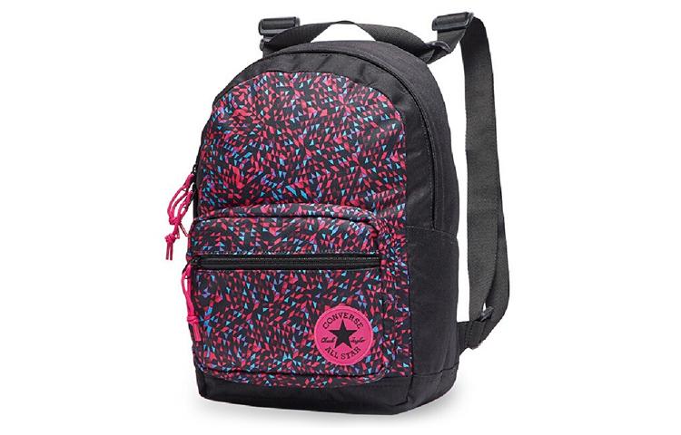 Рюкзак Converse GO LO из полиэстера Обычный Унисекс Фуксия Черный 10018261-A03