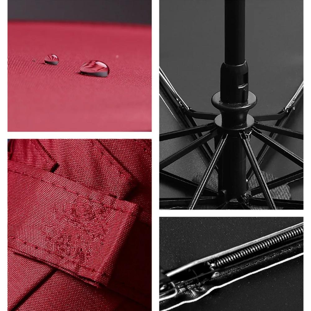 Super Stor Paraply Herre Dame Vindtett Kompakt Paraply Semi-Automatic Folding Business Luksus Sun Paraply Travel