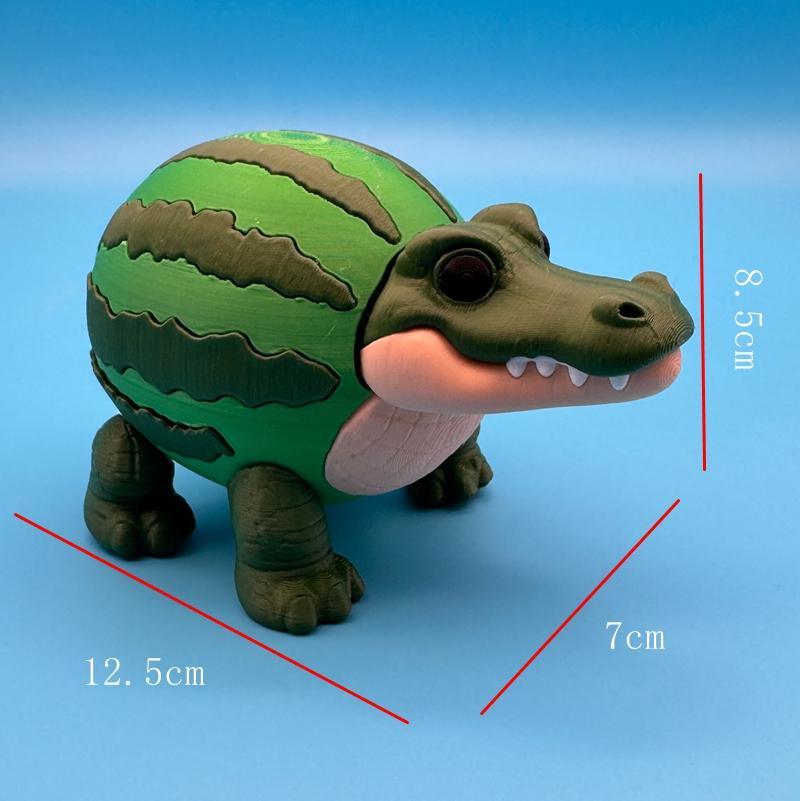 Watermelon Crocodile Anime Figure Collection Desk Decor Model Tung Tung Tung  Sahur Action Figure Desk Ornament Model Kids Gift