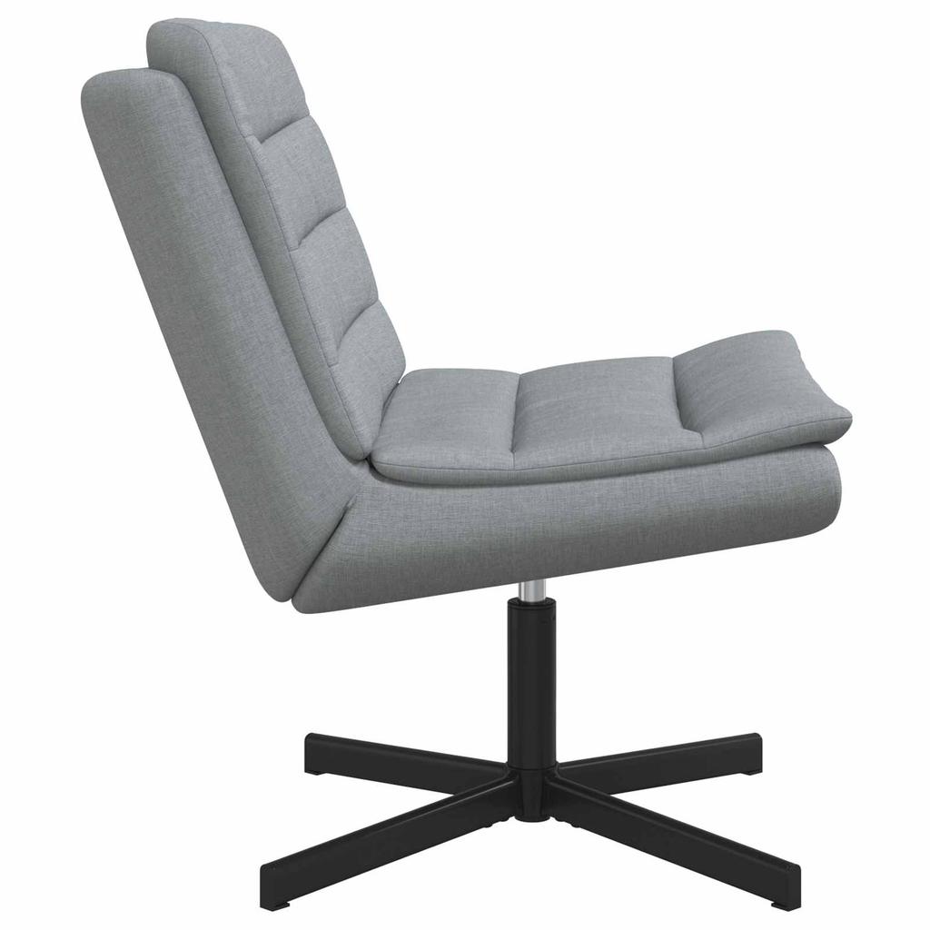 Swivel Chair Light Grey 63 x 75 x 76 cm Fabric