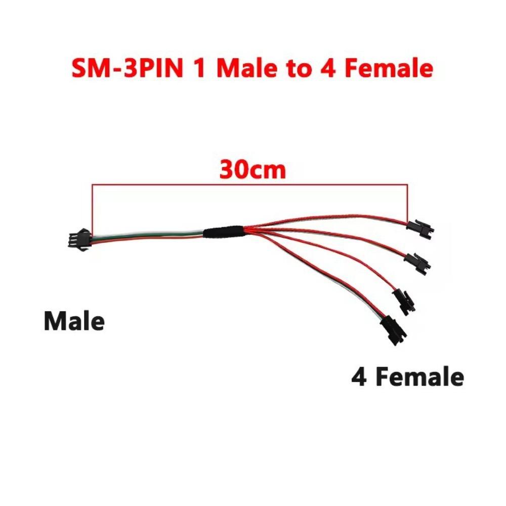 5PCS Male Female Connector SM3P Terminal Connection Wire Splitter Wire Model Accessories