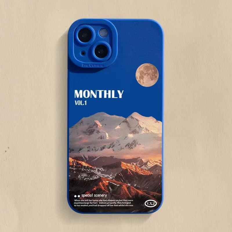 Premium Snow Mountain Scenic Application Apple 14 Mobile Phone Case 13/12/11 Trendy Brand iPhone17PROMAX/16/15