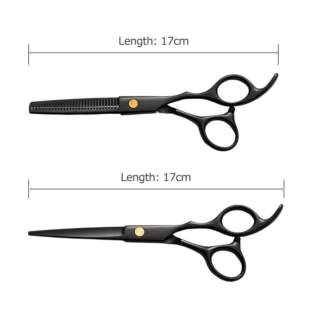 Kits de Coiffure 13 PCS Acier Inoxydable Professionnel Ciseaux de Barbier Set Tondeuse à Dents pour Cheveux Ciseaux de Coupe Droits Peigne