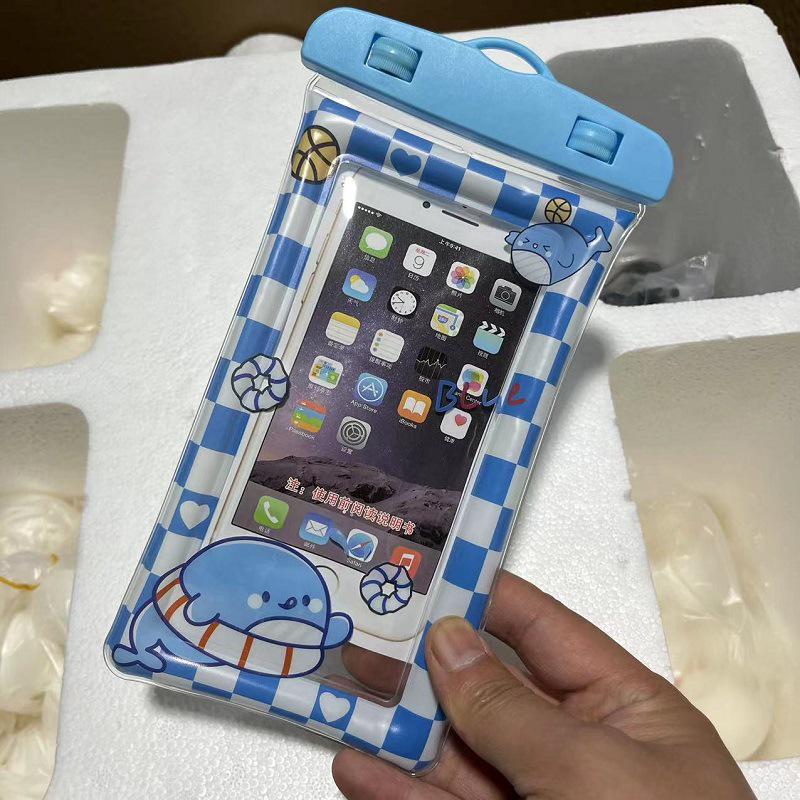 Cartoon Airbag Wasserdichte Handy-Tasche zum Tauchen und für Wasserparks