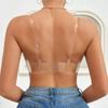European & American Solid Color Bra with Detachable Transparent & Back Straps