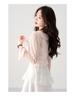 Women's Lightweight Lace-Up Sun Protection Jacket with Ruffle Shawl