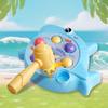 Kids Mole Tapping Toy with Hammer Cartoon Shark Rabbit Push Button Game Console Toddlers Boys Girls Educational Push Button Toy