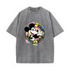 XH+99 MINISO 2026 Summer Vintage Wash Printed Pure Cotton Shoulder Style Men's and Women's Round Neck Short Sleeved Couple T-shirt
