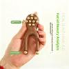 12 Kupferperlen Guasha Gesichtsmassagegerät Sandelholzgriff Faszienlifting Gesicht Manuelles Massagegerät Antistatisch Froschform Handheld