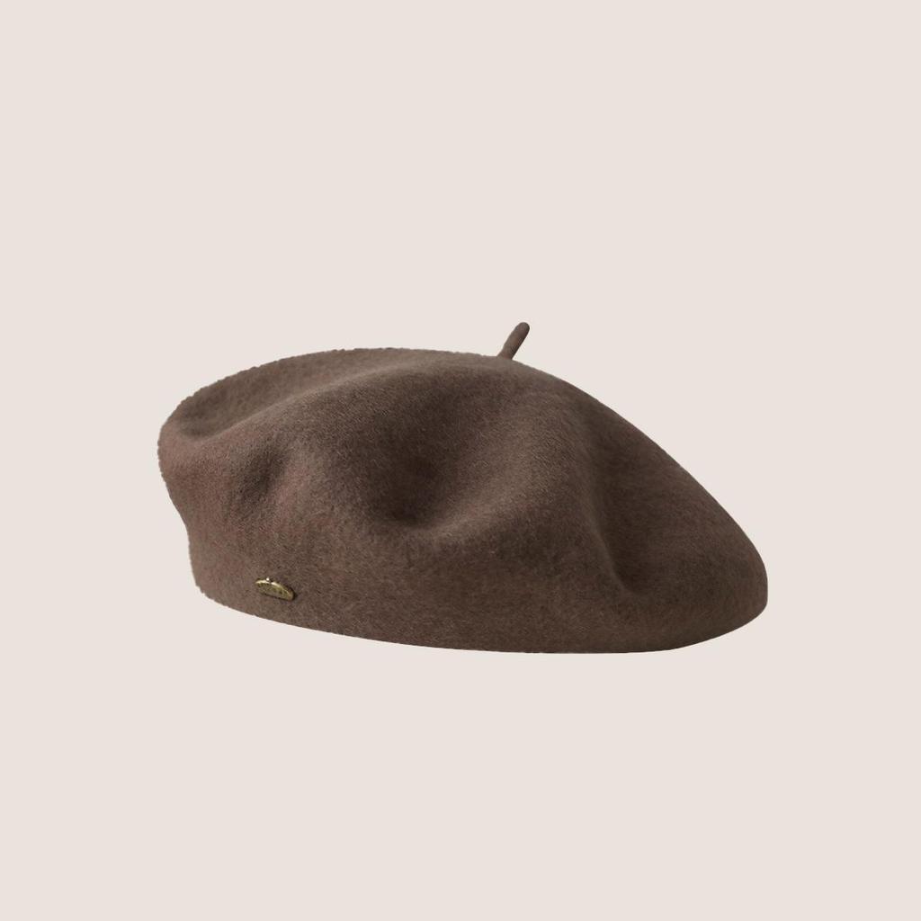 Autumn and Winter Woolen Beret Korean Wool Beret Girls Versatile British Retro Face Little Painter Hat