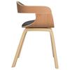 Vidaxl Dining Chair, Light Gray, Bentwood And Fabric
