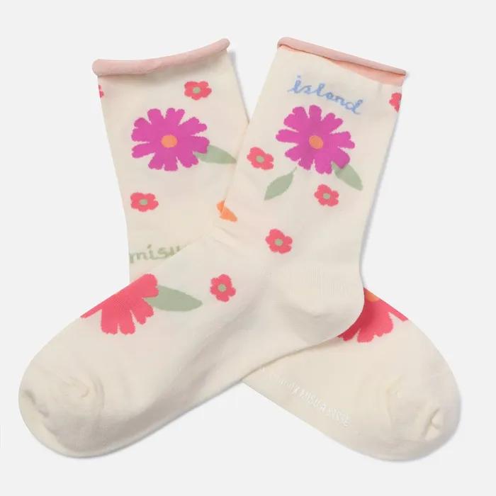 Big Flower Pattern Socks_T264MSC277W