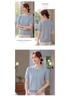 2026 Stylish Ice Silk T-shirt for Middle-aged & Elderly Women - Versatile Round Neck Short Sleeve Knit Top