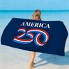 FREEDOM America 250th Anniversary Towel Quick Dry Absorbent Beach Towel for Sports, Fitness, Swimming and Outdoor Activities