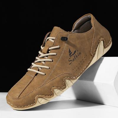 Leder Freizeitschuhe Outdoor Sneaker für Herren Bequeme Sommer Laufschuhe Atmungsaktive Slipper Mokassin Neu in Luxus Sportschuhe Mann