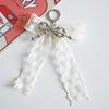 Chic Mesh Embroidery Lace Bow Pendant Ring Bag