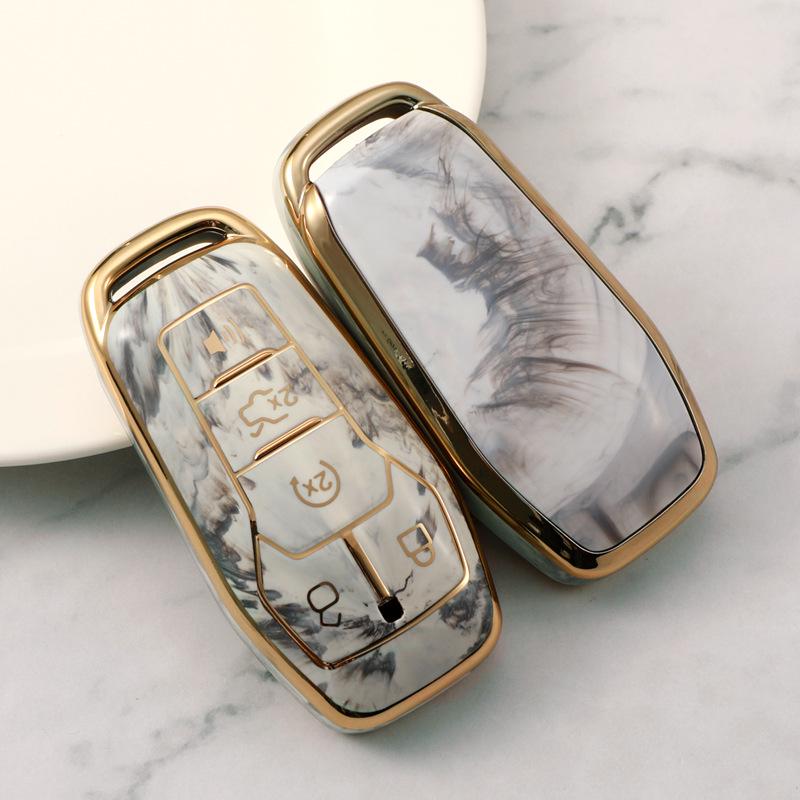 

High-End Protective Key Case for Ford Taurus, F-150, Mustang, with Carabiner