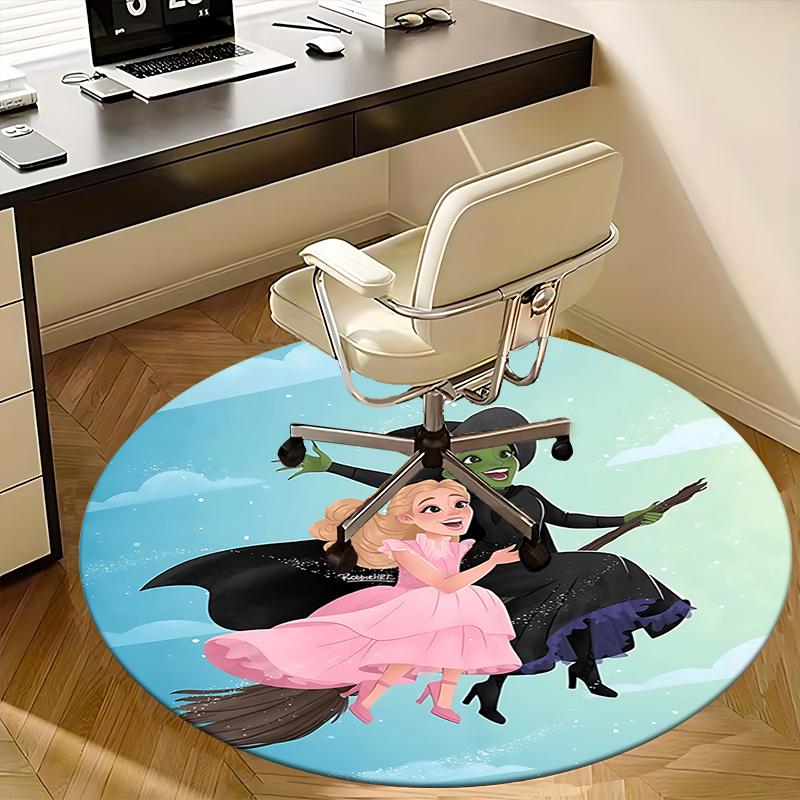 Wizard of Oz,Witch Print Chair Mat Round Rug Office Carpet, Non Slip, Suitable for Living Rooms, Bedrooms,Decor1205939a