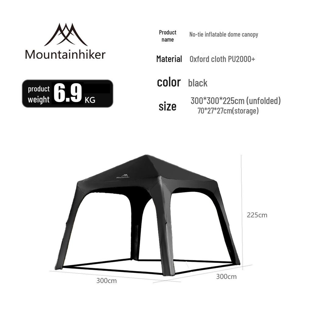 Inflatable Dome Canopy: Oxford Cloth, Silver-Coated, Sun-Protected, No-Assembly Camping Tent