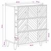 Storage Cabinet in Brown 60 x 33.5 x 75 cm Solid Mango Wood