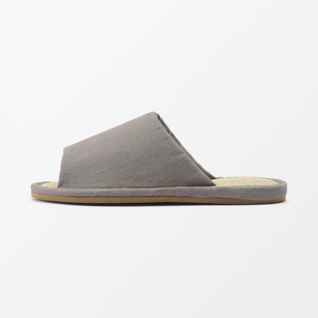 MUJI Igusa Open XL Light 76409823 Hausschuhe, Vorne, (Größen 26,5-28cm), Braun,