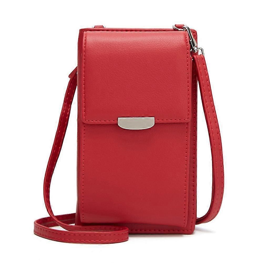 Women Shoulder Crossbody Bag Multifunction Pu Large Capacity For Mobile Phone Cards