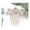 Sparkling Floral Hair Comb - Elegant Bridal Hair Accessory for Parties, Weddings, and Special Occasions (Purple)