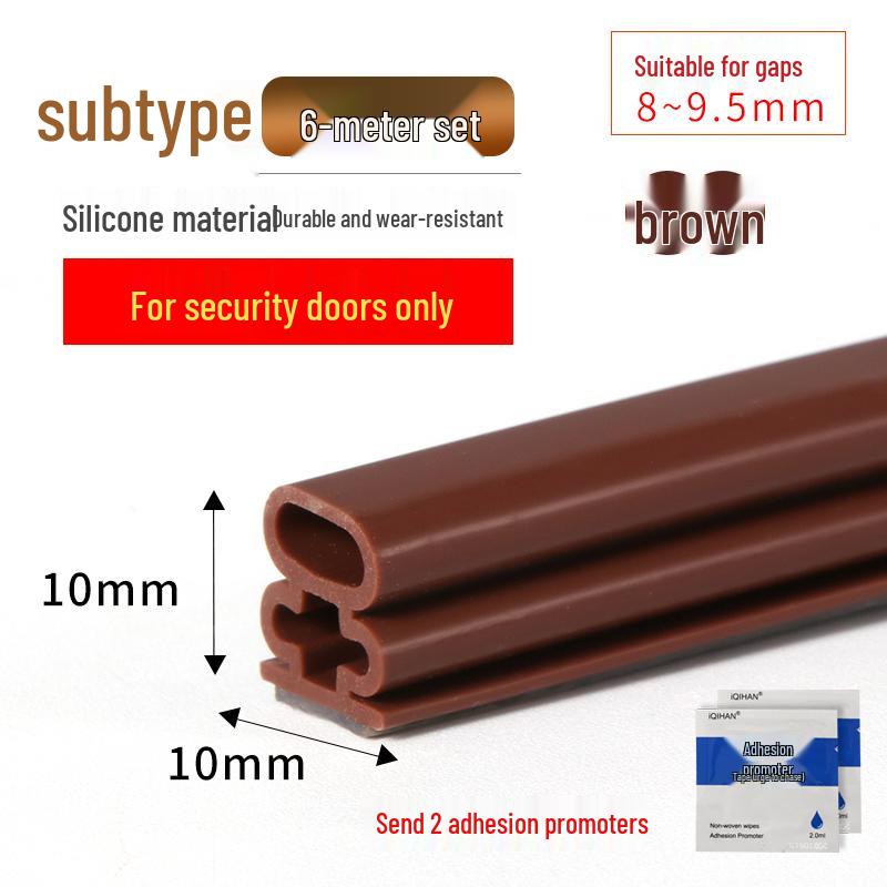 Diebstahlsichere selbstklebende Silikon-Dichtungsleiste für Tür und Fenster zum Abdichten gegen Wind und zur Isolierung