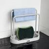 Kitchen Rag Drain Rack Multi-functional Dish Cleaning Tool Storage Rack Clean Towel Rod Kitchen Sink Washing Cloth Drain Rack