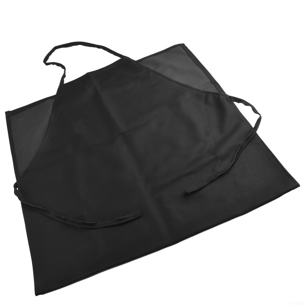 Oilproof Kitchen Apron PVC Leather Soft Waterproof Black