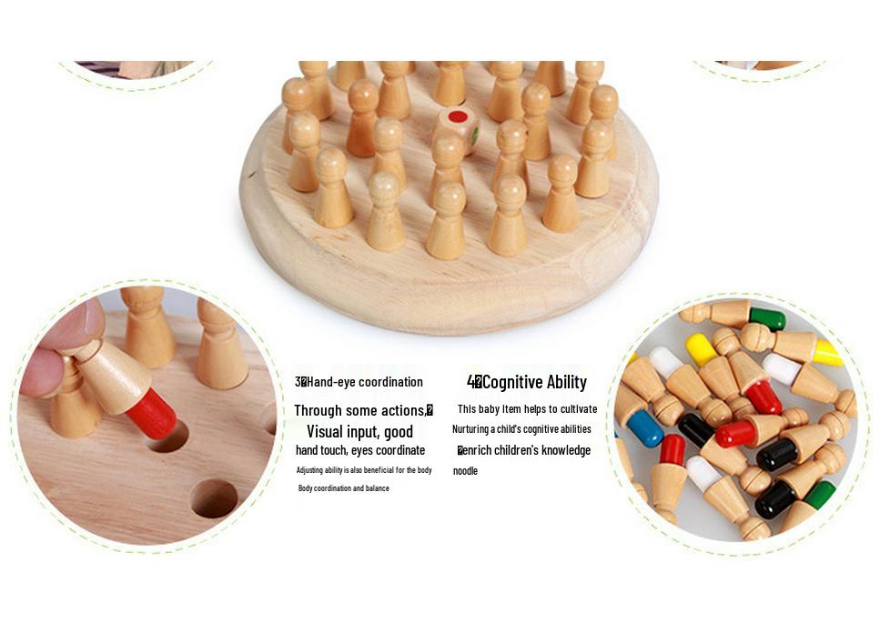 Children's Wooden Memory Game: Educational Parent-Child Interactive Toy for Observation and Concentration Training