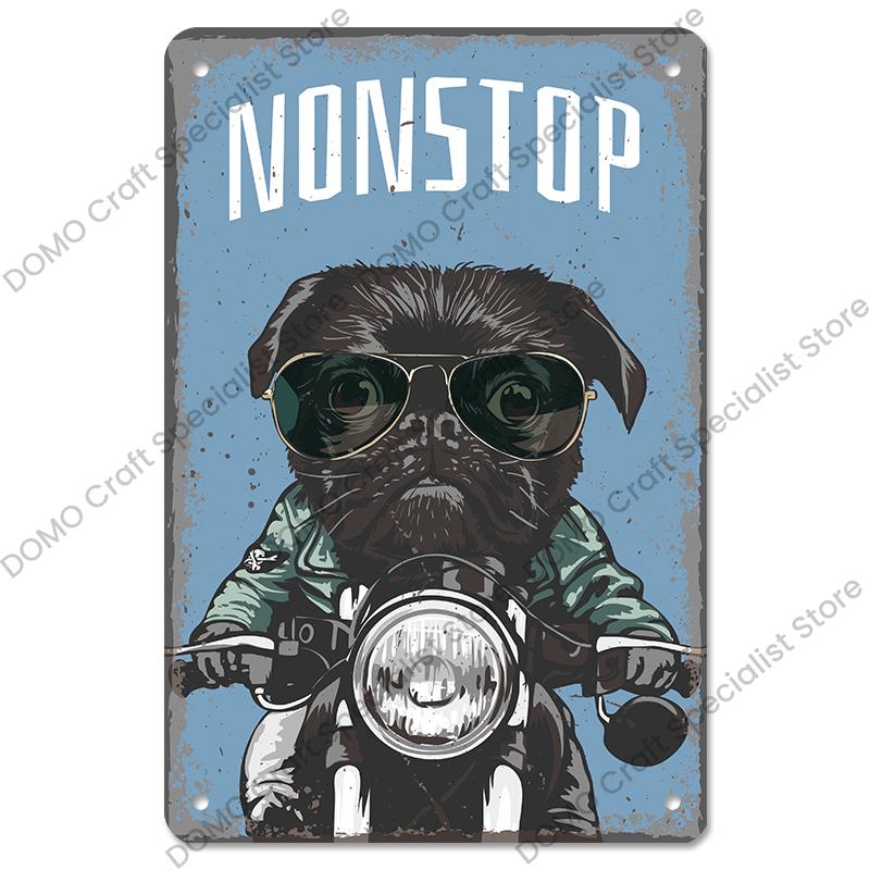 Vintage Cool Dogs Poster Metal Signs Super Hero Animal Metal Tin Plate Retro Plaque Pet Shop Bar Pub Home Wall Decor