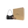 Coach Laurel 19 Metallic Logo Mirror Design Pebble Leather Crossbody Handbag Small Women Handbags Black CBI06-SVS3B