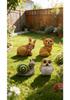 American Style Solar Animal Garden Ornament - Resin Outdoor Courtyard Decoration Lamp