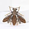 Stylish Rhinestone Bee Brooches for Women Unisex Crystal Glass Insect Pins Event Funny Luxury Gifts New Year Friends Decoration