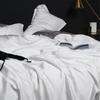 Liv-Esthete Pure White 100% Silk Bedding Set Healthy Silky Luxury Queen King Duvet Cover Flat Sheet Pillowcase Bed Linen Set