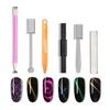 6Pcs Nail Magnetism Tool Set with Double Headed Flower Design Nail Pens Strong Magnet Stick Cats Eye Effect Gel Tools