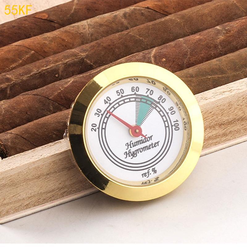 55KF Round Metal Alloy Hygrometer Humidity Measure Meter for Instrument Care