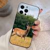 Sika D-Deer Illustration  Phone Case For iPhone 17,16,15,14,13,12,11 Plus,Pro Max,XS,Soft Silicone Black Cover
