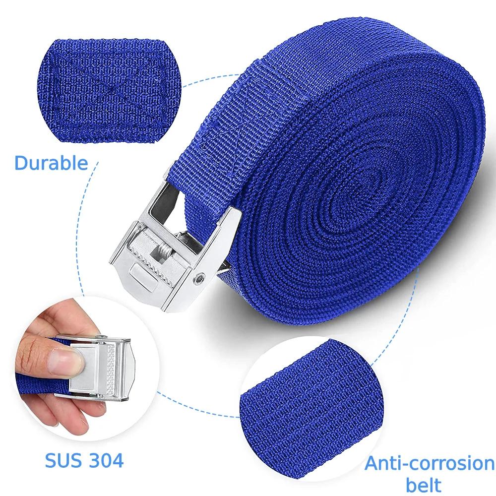10PCS Reusable Buckle Strapping Ties - Adjustable Cam Lock Straps Made of Anti-Rust Alloy for Secure Fastening