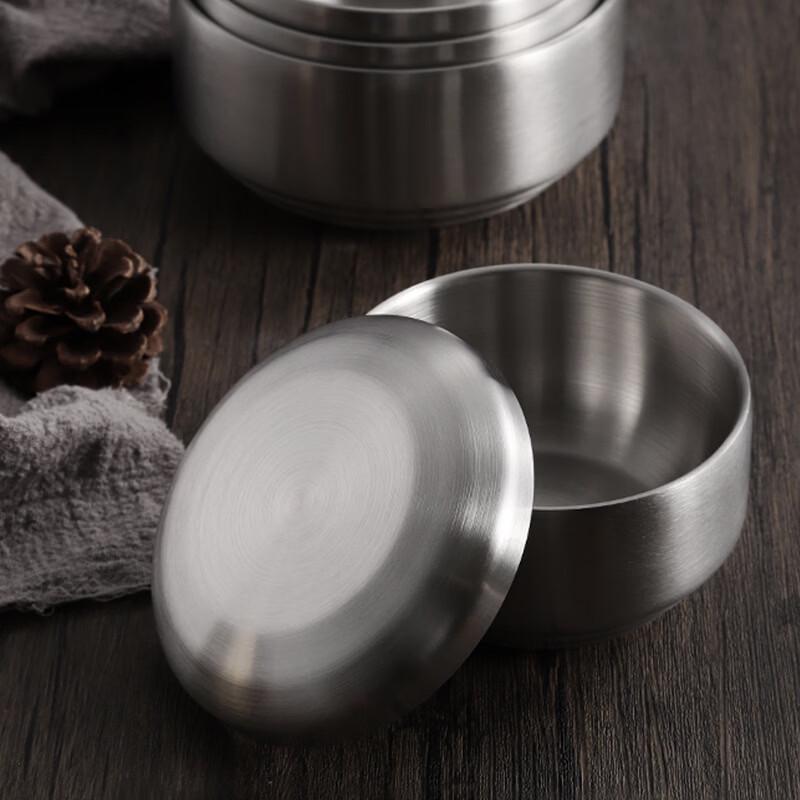 ZISIZ Korean-Style 304 Stainless Steel Double-Layer Insulated Soup Bowl with Lid