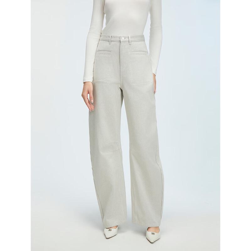 ELLE Women's High-Waisted Cotton Jeans