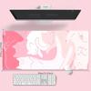 Tappetino Mouse Grande Gatto Rosa Kawaii, Tappetino Mouse da Gioco Carino, Accessori da Scrivania Rosa Antiscivolo, Molto Adatto per Giocatori e Uso in Ufficio