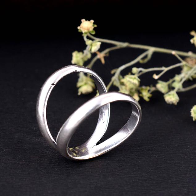 Full Finger Arthritis Splint Ring – Adjustable Silver Thumb Ring, Handmade Therapy Band, Joint Pain Relief Jewelry Gift
