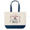 Tote Bag - PLANETEE - Most Beautiful Sister Frangine - Blue Background - Cotton 40x45 Cm - Without Closure