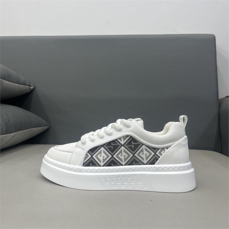 Summer new breathable mesh casual shoes thick-soled medium-top lace-up casual dl 38