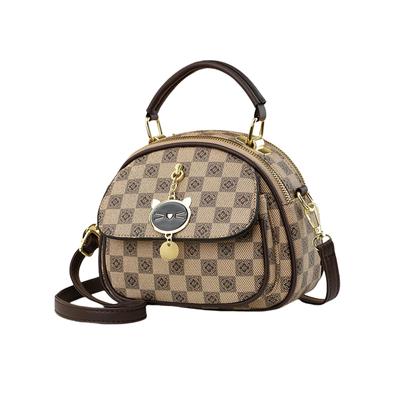 Mini Geantă de Umăr Retro Crossbody Carouri Impermeabilă PU Multiple Perfectă pentru sau Kaki Geantă Femei NICOLE&DORIS, Geantă, Mică, Model, Piele, Ușoară,