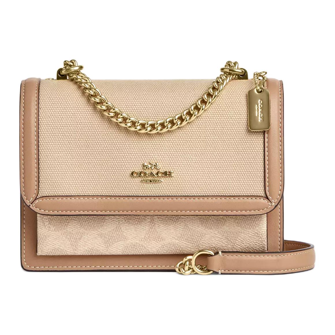

Coach Klare 18 Gold Horse And Carriage Logo Chain Coated Canvas Shoulder Bag Small Women shoulder bag Beige CAK08-IMLG6 Basic Set (Bag+Dust Bag)