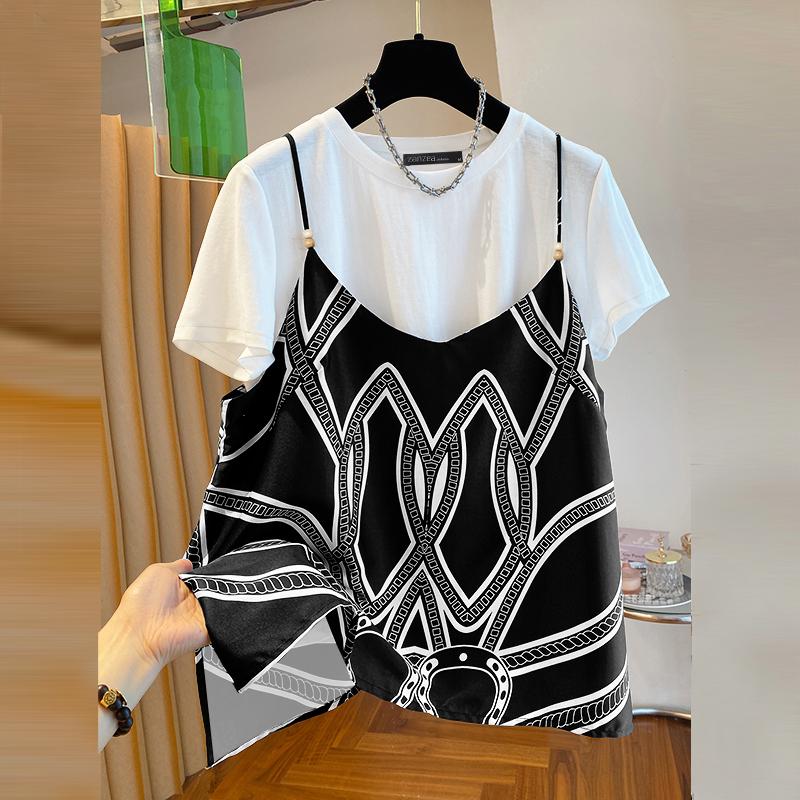 

ZANZEA Женские топы-майки с принтом + летняя футболка с коротким рукавом 5XL белый
